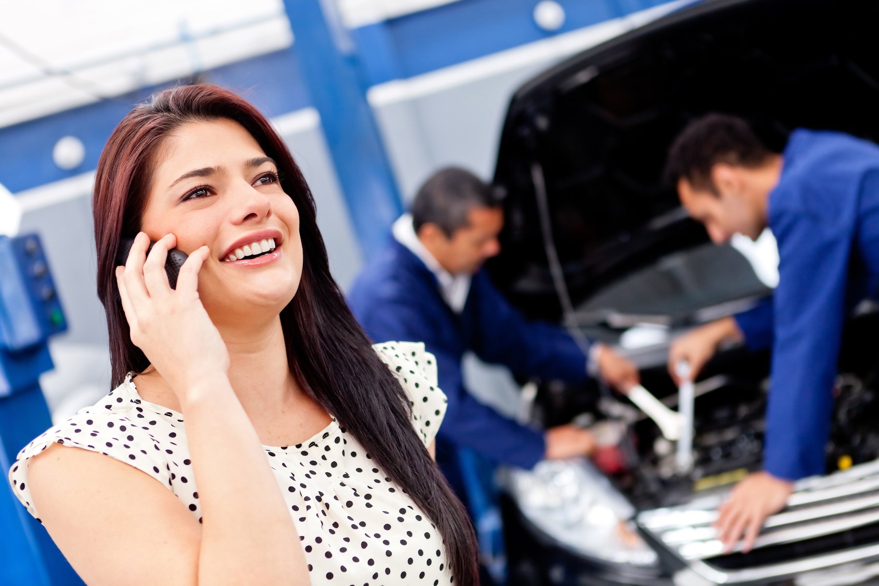 Woman Calling Mechanic